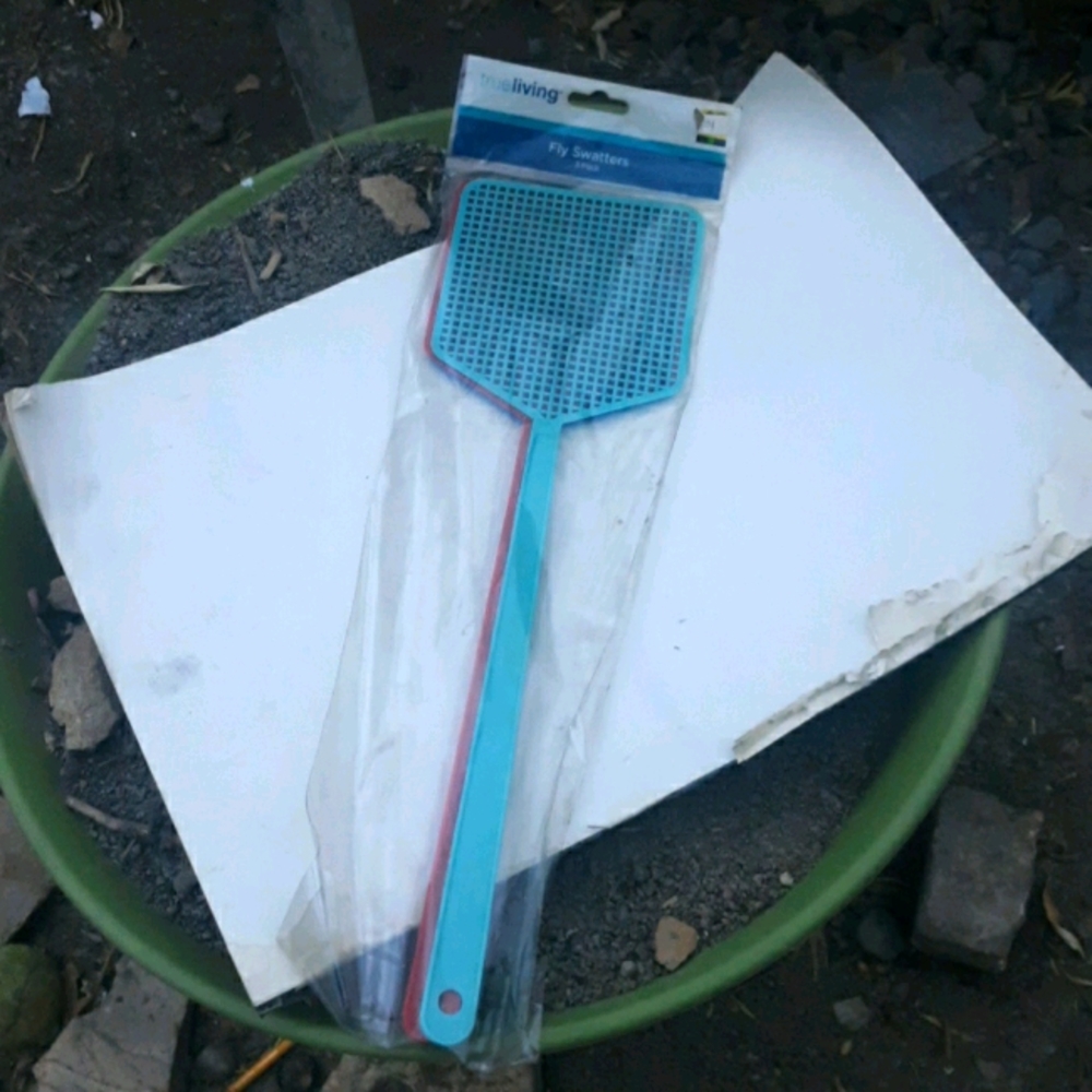 Three giant fly swatters